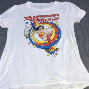 Oversized wonder woman white tee
